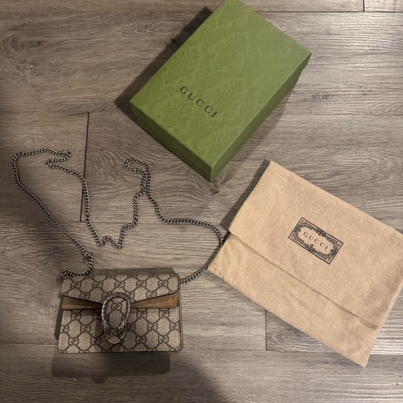 Gucci Brown Mini Bag with Signature GG Monogram - Picture 1 of 3